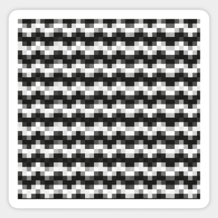 Pixelated Black and White Sticker